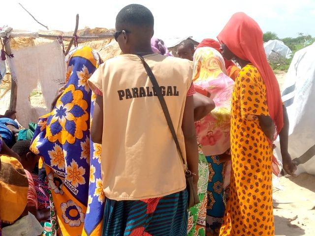 Community members at an outreach event